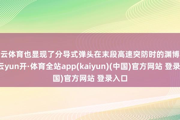 开云体育也显现了分导式弹头在末段高速突防时的渊博战力-云yun开·体育全站app(kaiyun)(中国)官方网站 登录入口