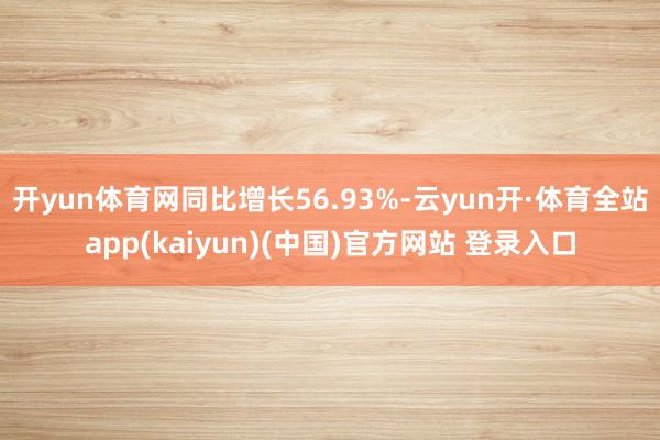 开yun体育网同比增长56.93%-云yun开·体育全站app(kaiyun)(中国)官方网站 登录入口