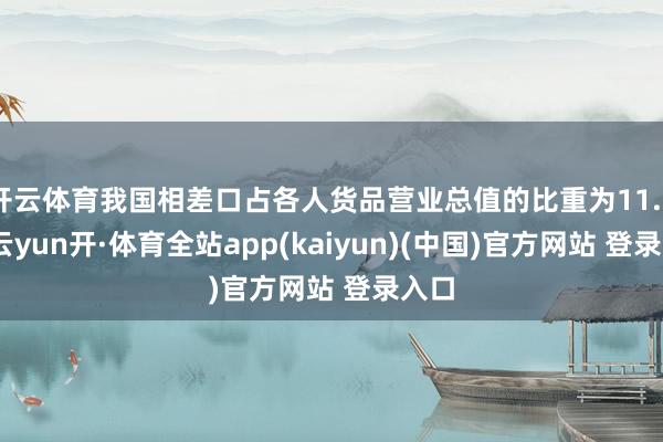 开云体育我国相差口占各人货品营业总值的比重为11.8%-云yun开·体育全站app(kaiyun)(中国)官方网站 登录入口