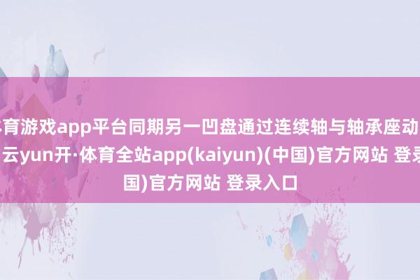体育游戏app平台同期另一凹盘通过连续轴与轴承座动掸连续-云yun开·体育全站app(kaiyun)(中国)官方网站 登录入口